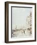 The Molo, Venice, Looking West with Figures Promenading-Franz Richard Unterberger-Framed Giclee Print