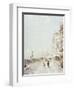 The Molo, Venice, Looking West with Figures Promenading-Franz Richard Unterberger-Framed Giclee Print