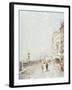 The Molo, Venice, Looking West with Figures Promenading-Franz Richard Unterberger-Framed Giclee Print