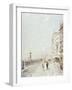 The Molo, Venice, Looking West with Figures Promenading-Franz Richard Unterberger-Framed Giclee Print