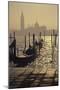 The Molo with Gondolas, View at Dawn Towards San Giorgio Maggiore-null-Mounted Giclee Print