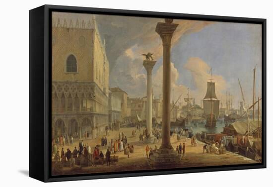 The Molo with the Ducal Palace, C. 1710-Luca Carlevaris-Framed Stretched Canvas