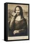 The Mona Lisa Says Goodbye When the Painting is Stolen from the Louvre Paris-null-Framed Stretched Canvas