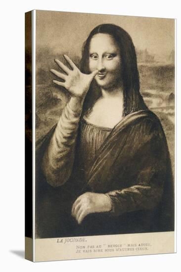 The Mona Lisa Says Goodbye When the Painting is Stolen from the Louvre Paris-null-Stretched Canvas