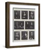 The Monarchs of Great Britain and Ireland at the New Gallery-null-Framed Giclee Print