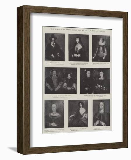 The Monarchs of Great Britain and Ireland at the New Gallery-null-Framed Giclee Print