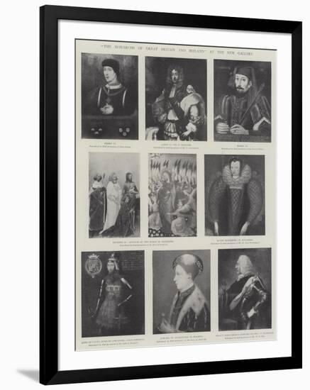 The Monarchs of Great Britain and Ireland at the New Gallery-null-Framed Giclee Print