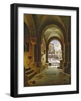 The Monastery Gate in Winter, 1840-Carl Georg Adolph Hasenpflug-Framed Giclee Print