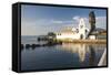 The Monastery of Panagia Vlacherna Reflected in Water-Ruth Tomlinson-Framed Stretched Canvas