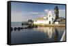 The Monastery of Panagia Vlacherna Reflected in Water-Ruth Tomlinson-Framed Stretched Canvas