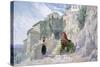 The Monastery of San Rocco, Olevano, 19th Century-null-Stretched Canvas