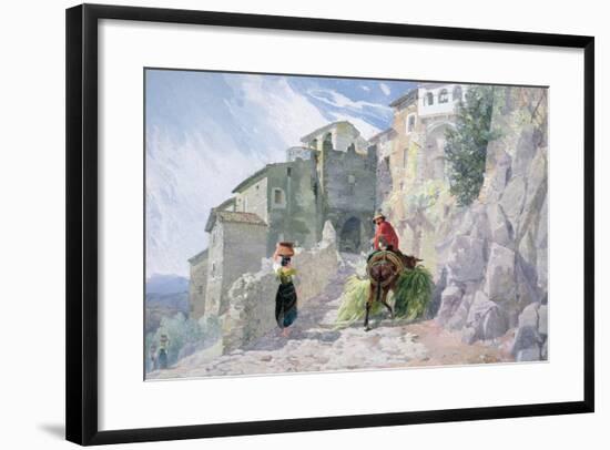 The Monastery of San Rocco, Olevano, 19th Century-null-Framed Giclee Print