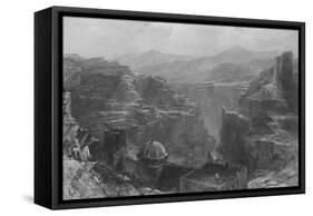 The Monastery of Santa Saba, in the Wilderness of Ziph, Near Jerusalem-Thomas Allom-Framed Stretched Canvas