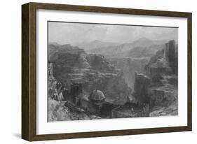 The Monastery of Santa Saba, in the Wilderness of Ziph, Near Jerusalem-Thomas Allom-Framed Giclee Print