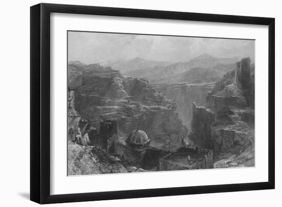 The Monastery of Santa Saba, in the Wilderness of Ziph, Near Jerusalem-Thomas Allom-Framed Giclee Print