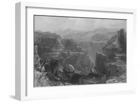 The Monastery of Santa Saba, in the Wilderness of Ziph, Near Jerusalem-Thomas Allom-Framed Giclee Print