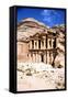 The Monastery, Petra, Jordan-Vivienne Sharp-Framed Stretched Canvas