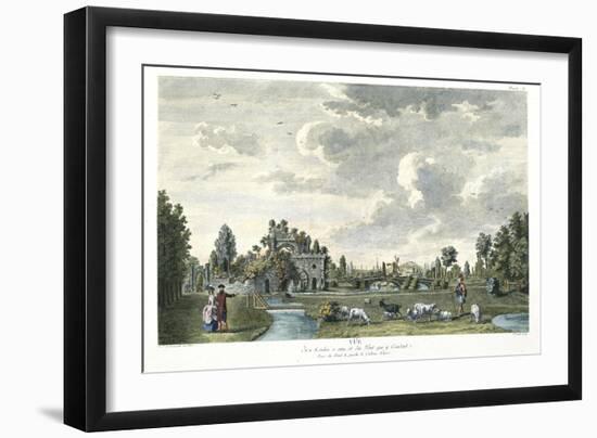 The Monceau Park-J. Couché and Carmontelle-Framed Giclee Print