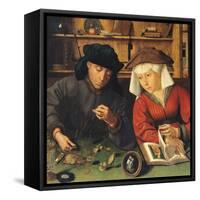 The Money Lender and His Wife, 1514-Quentin Metsys-Framed Stretched Canvas