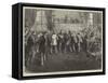 The Money Market Panic in America, Scene at the Stock Exchange, San Francisco-Frederick Barnard-Framed Stretched Canvas