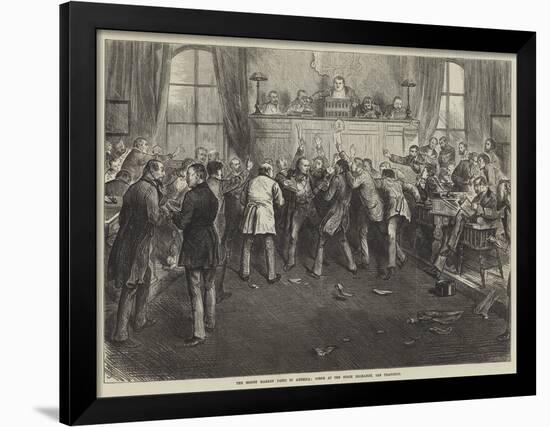 The Money Market Panic in America, Scene at the Stock Exchange, San Francisco-Frederick Barnard-Framed Giclee Print