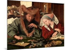 The Moneychanger and His Wife, 1539-Marianus Van Reymerswaele-Mounted Giclee Print