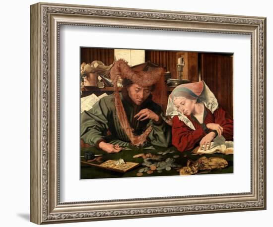 The Moneychanger and His Wife, 1539-Marianus Van Reymerswaele-Framed Giclee Print