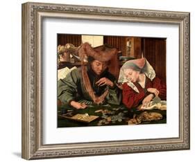 The Moneychanger and His Wife, 1539-Marianus Van Reymerswaele-Framed Giclee Print