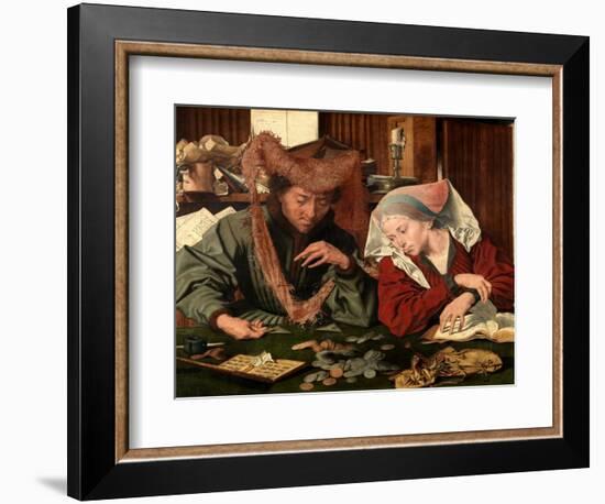 The Moneychanger and His Wife, 1539-Marianus Van Reymerswaele-Framed Giclee Print
