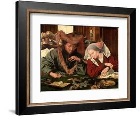 The Moneychanger and His Wife, 1539-Marianus Van Reymerswaele-Framed Giclee Print