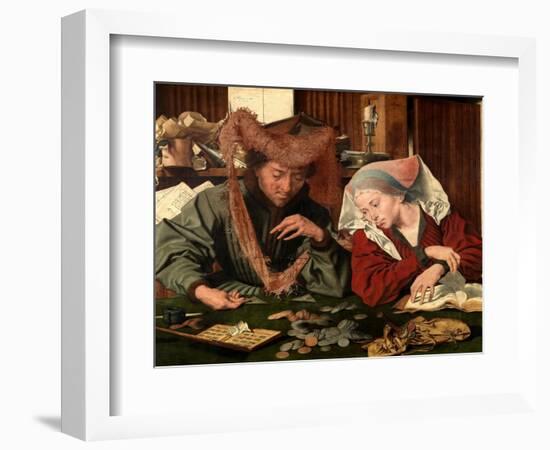 The Moneychanger and His Wife, 1539-Marianus Van Reymerswaele-Framed Giclee Print