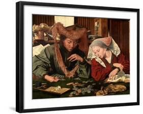 The Moneychanger and His Wife, 1539-Marianus Van Reymerswaele-Framed Giclee Print