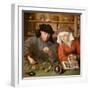 The Moneylender and His Wife-Quentin Massys-Framed Premium Giclee Print