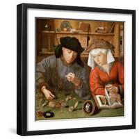 The Moneylender and His Wife-Quentin Massys-Framed Giclee Print