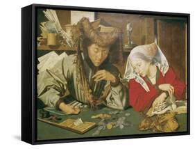 The Moneylender and His Wife-Marinus Van Reymerswaele-Framed Stretched Canvas