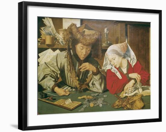 The Moneylender and His Wife-Marinus Van Reymerswaele-Framed Giclee Print