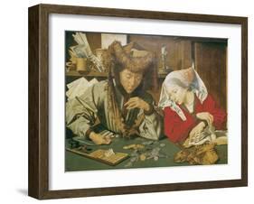 The Moneylender and His Wife-Marinus Van Reymerswaele-Framed Giclee Print