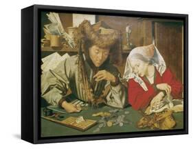 The Moneylender and His Wife-Marinus Van Reymerswaele-Framed Stretched Canvas