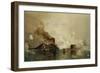 The 'Monitor' and the 'Merrimac', the First Fight Between Ironclads in 1862, Pub. by Louis Prang…-Julian Oliver Davidson-Framed Giclee Print