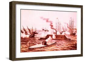 The Monitor and the Merrimac-null-Framed Giclee Print