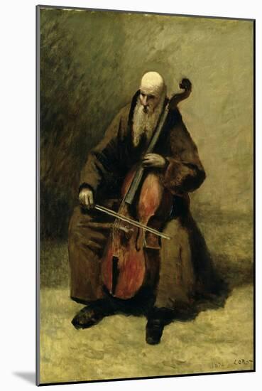 The Monk, 1874-Jean-Baptiste-Camille Corot-Mounted Giclee Print