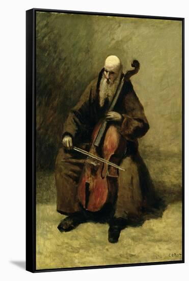 The Monk, 1874-Jean-Baptiste-Camille Corot-Framed Stretched Canvas