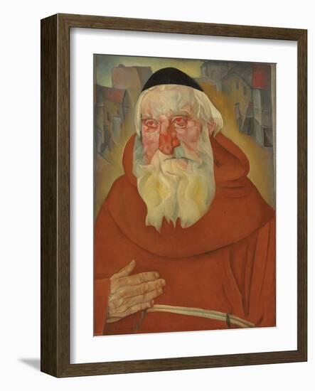 The Monk, 1922 (Oil on Canvas)-Boris Dmitrievich Grigoriev-Framed Giclee Print