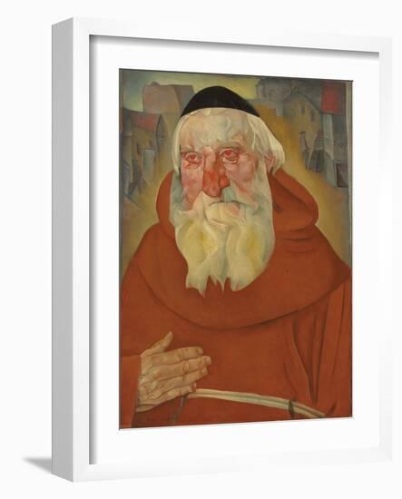 The Monk, 1922 (Oil on Canvas)-Boris Dmitrievich Grigoriev-Framed Giclee Print