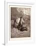 The Monkey and the Dolphin-Gustave Dore-Framed Giclee Print