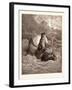 The Monkey and the Dolphin-Gustave Dore-Framed Giclee Print