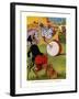 The Monkey Beat The Bass Drum-Elmer Rache-Framed Art Print