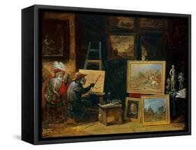The Monkey Painter, 1805-David the Younger Teniers-Framed Stretched Canvas