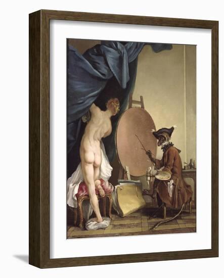 The Monkey Painter-Jean Baptiste Deshays De Colleville-Framed Giclee Print