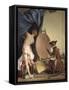 The Monkey Painter-Jean Baptiste Deshays De Colleville-Framed Stretched Canvas